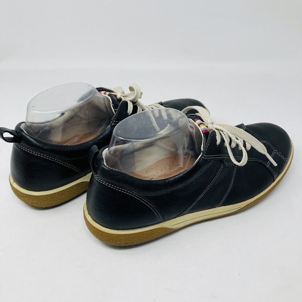 ECCO Womens Chase ll Black Lace Up Leather Comfort Shoes ~ Sz 40 EU/9-9.5 US - Picture 5 of 10